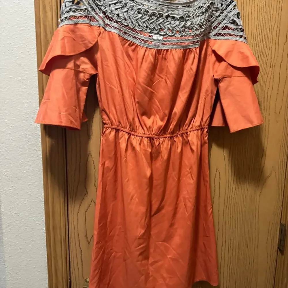 Esley dress with ruffled sleeves size small❤️